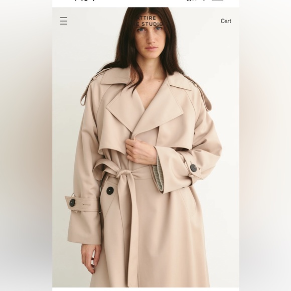 Attire the Studio Denim Trench Small - Picture 4 of 9